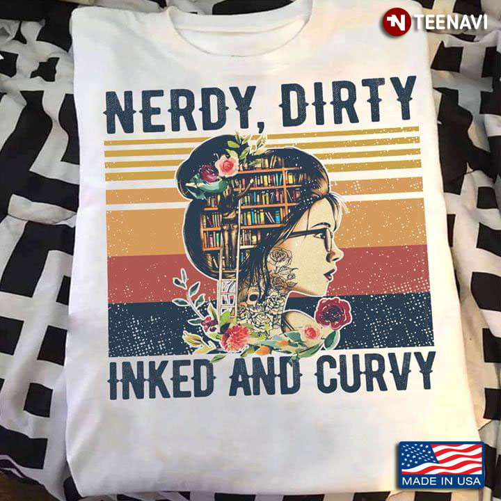 Nerdy Dirty Inked And Curvy Book Lady Vintage