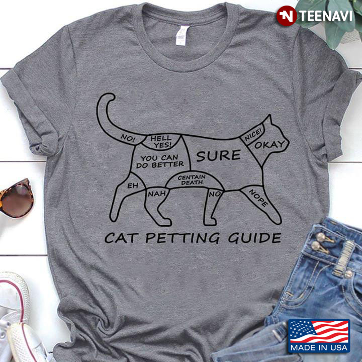 Cat Petting Guide TShirt TeeNavi
