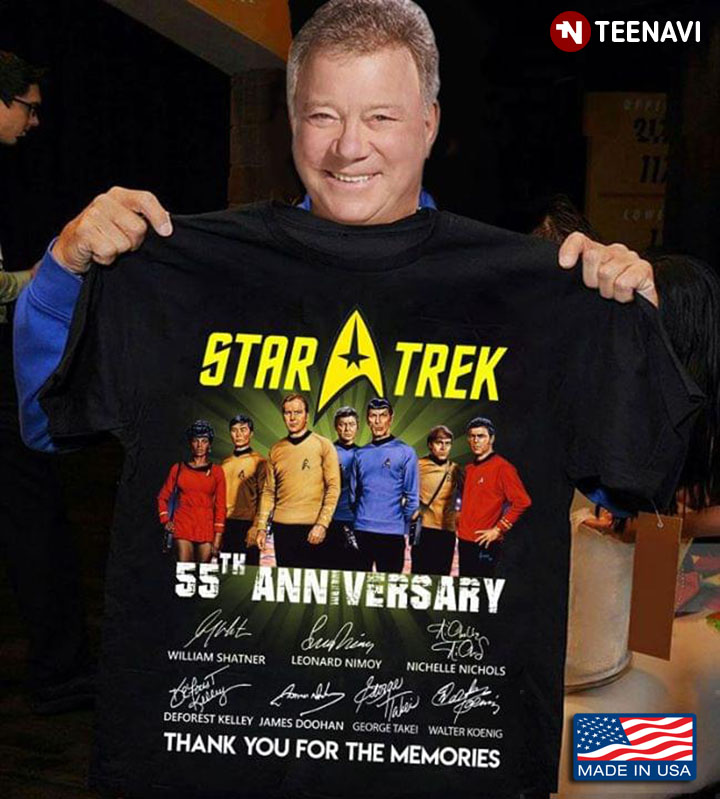 Trek 55th Anniversary Characters Signatures Thank You For The Memories - TeeNavi