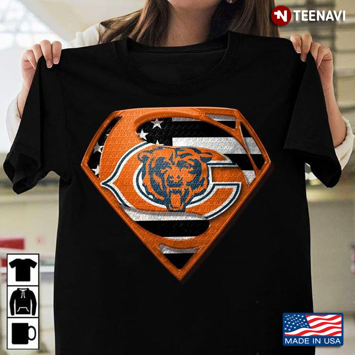 Chicago Bears Superman American Flag The 4th Of July