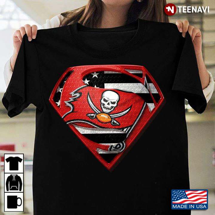 Tampa Bay Buccaneers Superman American Flag The 4th Of July T