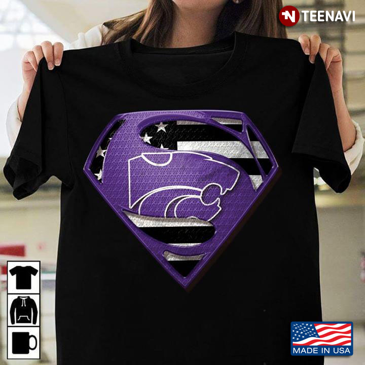 Kansas State Wildcats Superman American Flag The 4th Of July