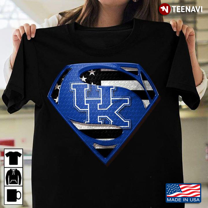 Kentucky Wildcats Superman American Flag The 4th Of July