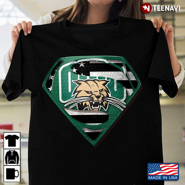 Ohio Bobcats Superman American Flag The 4th Of July
