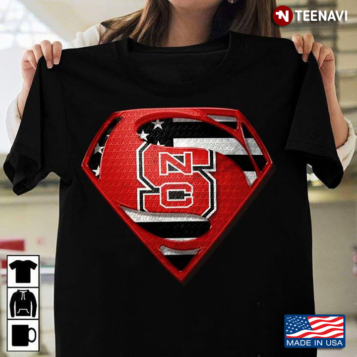 NC State Wolfpack Superman American Flag The 4th Of July