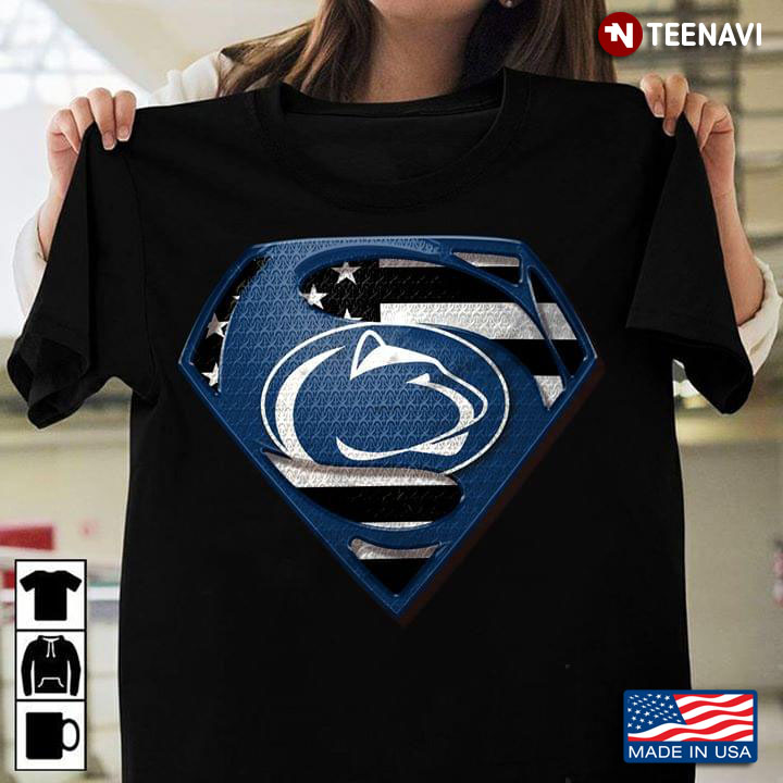 Penn State Nittany Lions Superman American Flag The 4th Of July