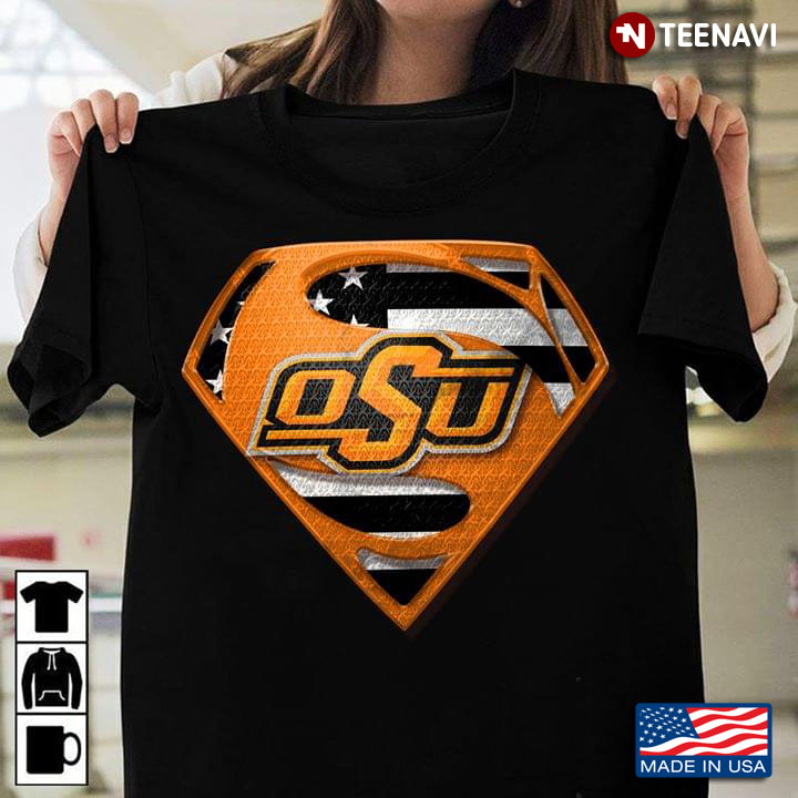 Oklahoma State Cowboys Superman American Flag The 4th Of July