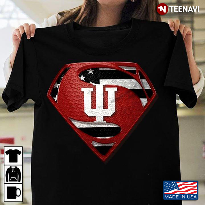 Indiana Hoosiers Superman American Flag The 4th Of July