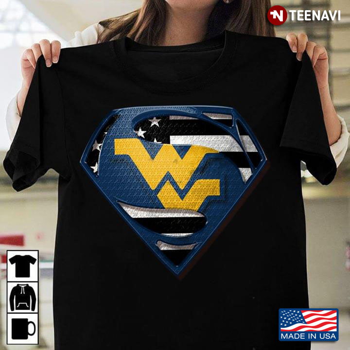 West Virginia Mountaineers Superman American Flag The 4th Of July