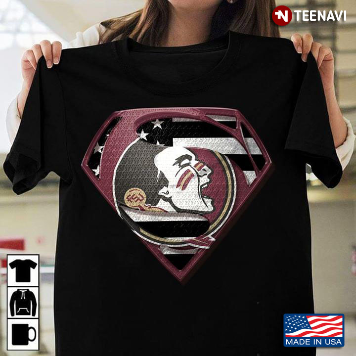 Florida State Seminoles Superman American Flag The 4th Of July