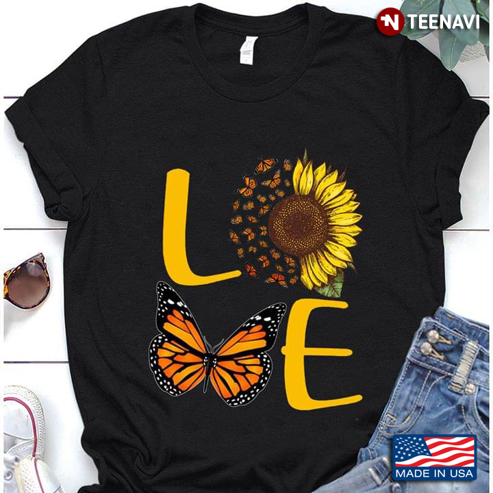 Love Sunflower Monarch Butterfly