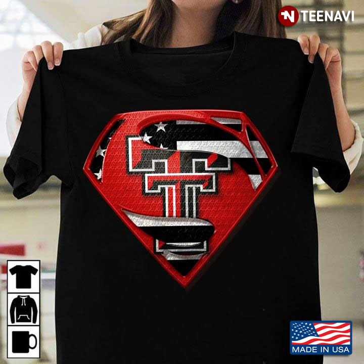 Texas Tech Red Raiders Superman American Flag The 4th Of July