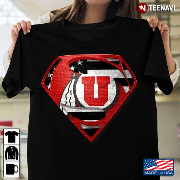 Utah Utes Superman American Flag The 4th Of July