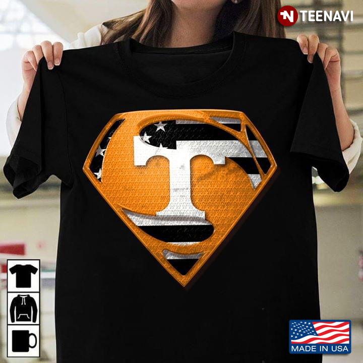 Tennessee Volunteers Superman American Flag The 4th Of July