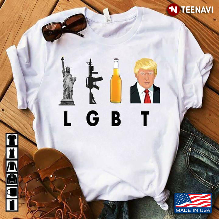 LGBT Liberty Gun Beer Trump White Version