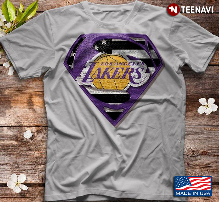 Los Angeles Lakers Superman American Flag The 4th Of July