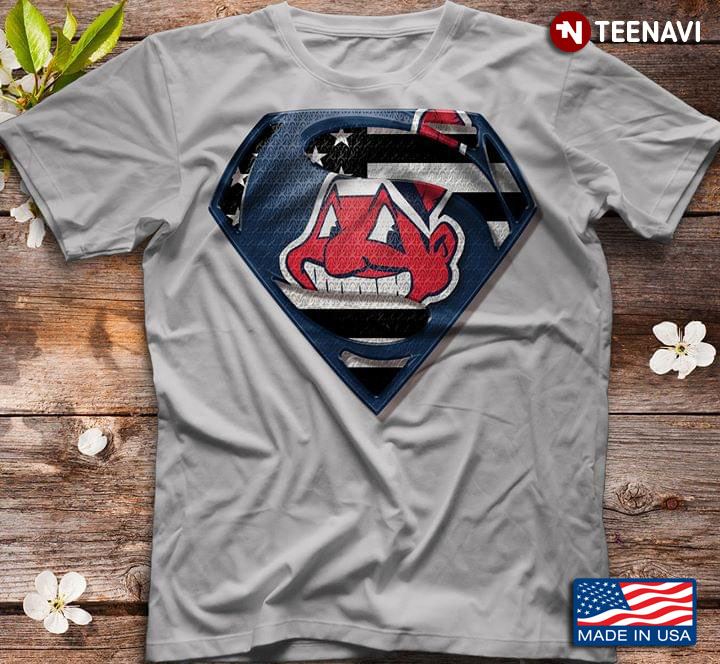 Cleveland Indians Superman American Flag The 4th Of July