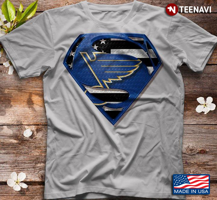 St. Louis Blues Superman American Flag The 4th Of July