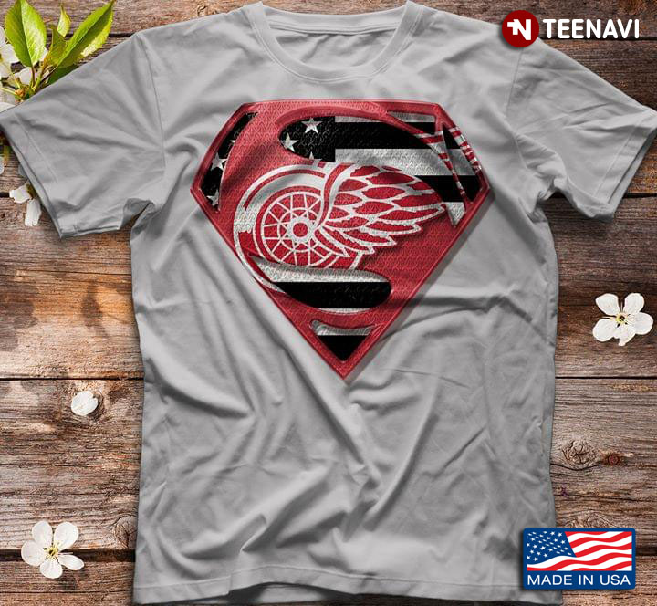 Detroit Red Wings Superman American Flag The 4th Of July