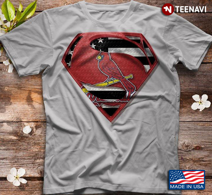 St. Louis Cardinals Superman American Flag The 4th Of July T-Shirt