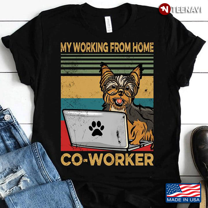My Working From Home Co-worker Yorkshire Terrier Vintage