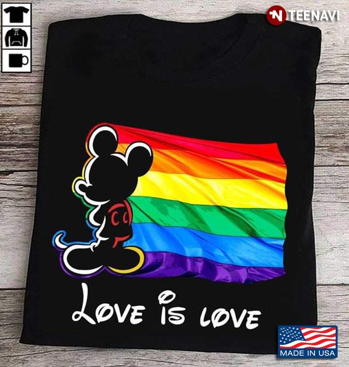 Mickey Mouse LGBT Flag Love Is Love