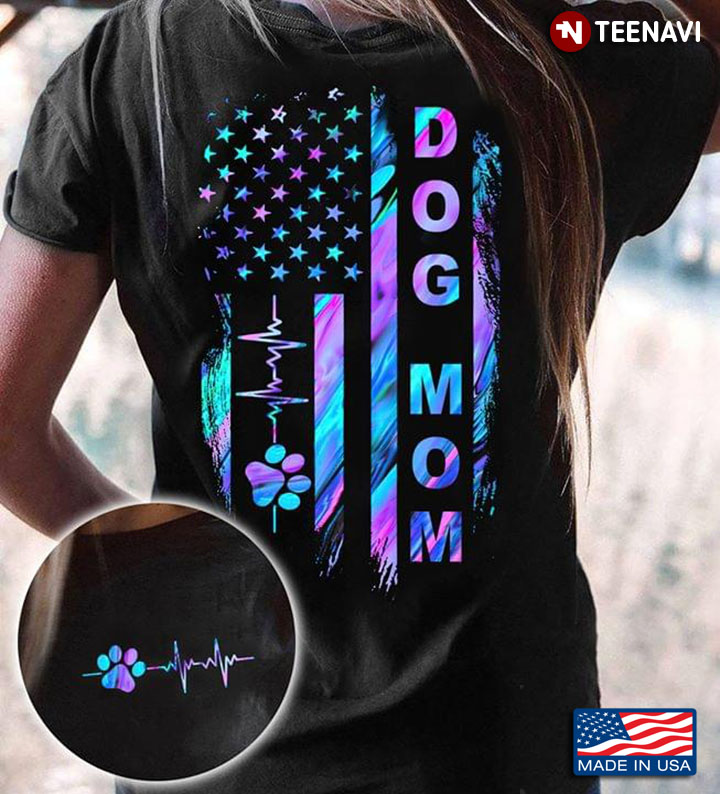 Dog Mom American Flag
