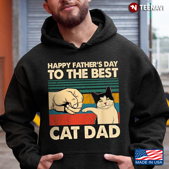 Happy Father's day To The Best Cat Dad Handgrip Domestic Shorthair Vintage