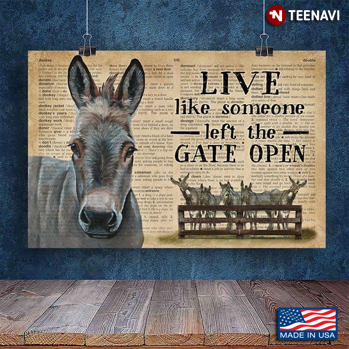 Dictionary Theme Donkeys Live Like Someone Left The Gate Open