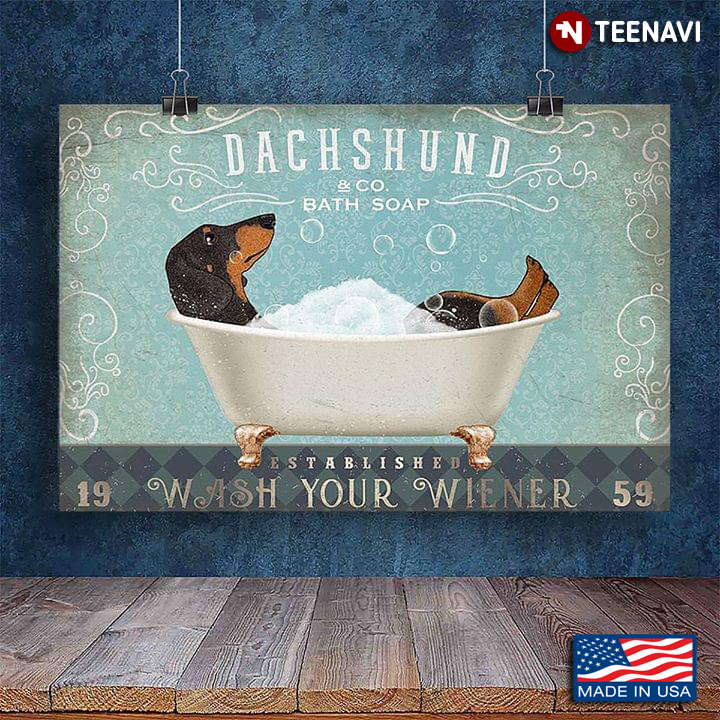 New Version Vintage Dachshund & Co. Bath Soap Established 1959 Wash Your Wiener