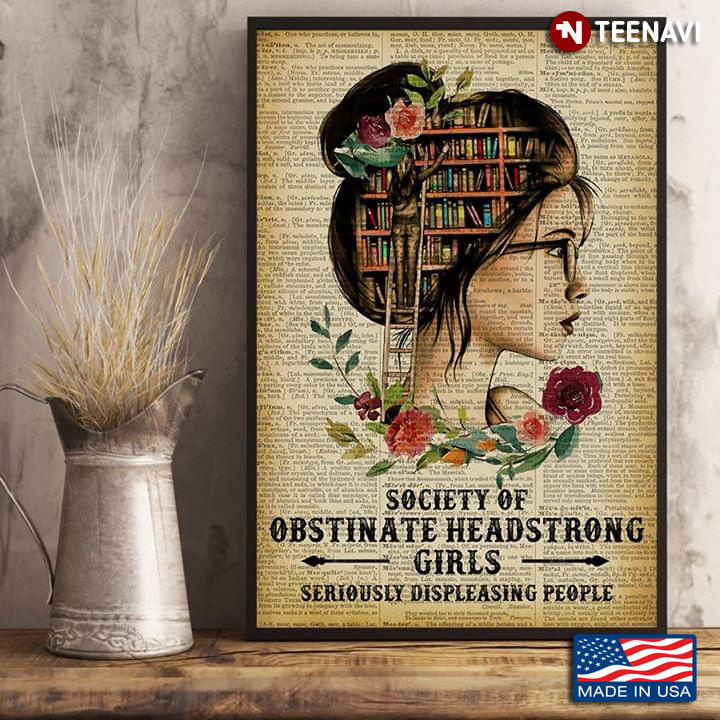 Floral Girls & Books Society Of Obstinate Headstrong Girls Seriously Displeasing People