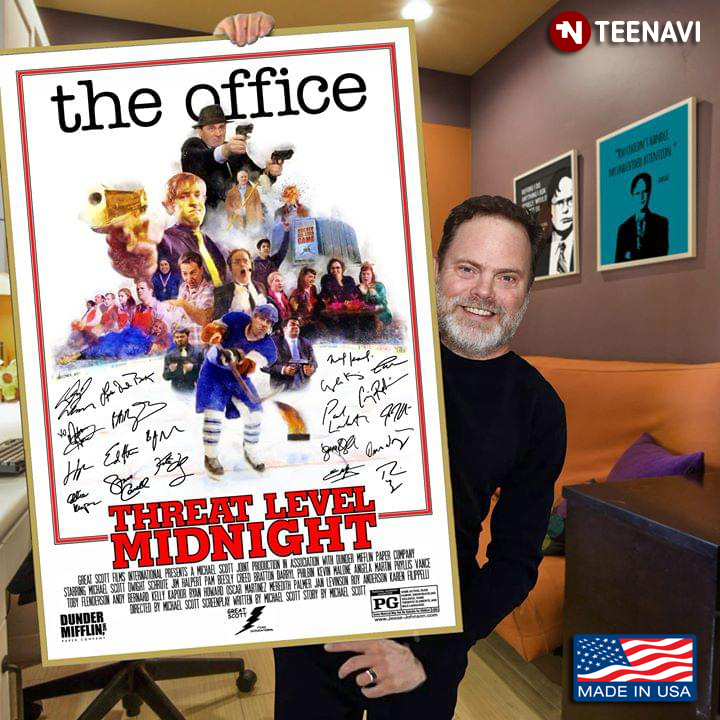 The Office Threat Level Midnight With Cast Signatures