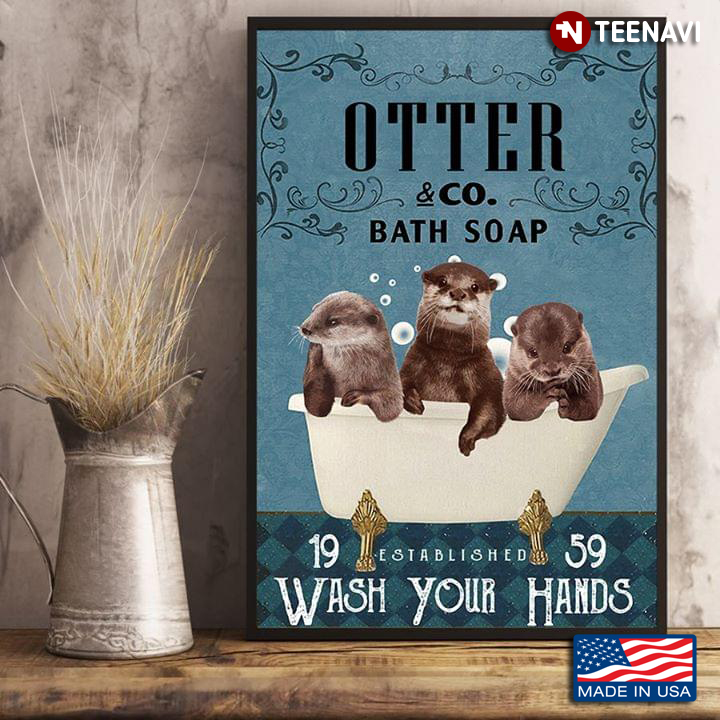 Vintage Otter & Co. Bath Soap Established 1959 Wash Your Hands