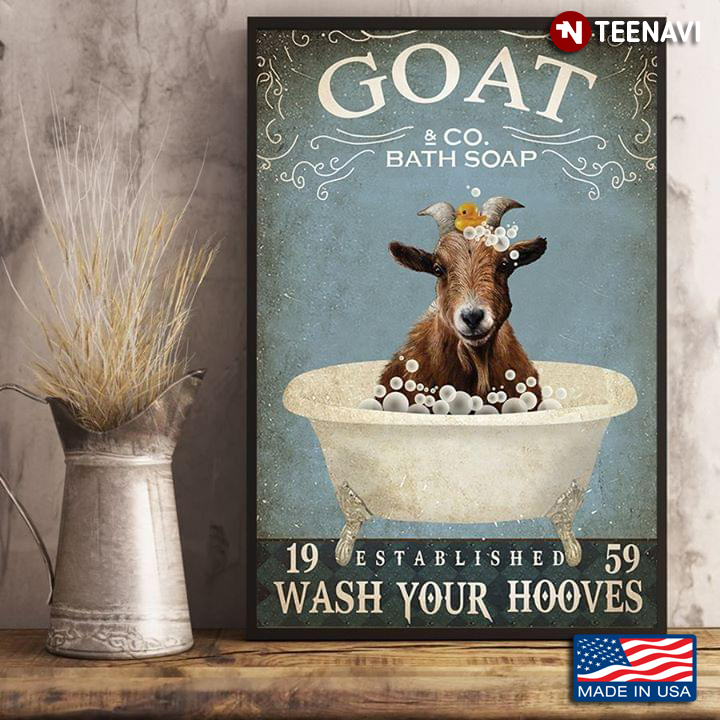 Vintage Goat & Co. Bath Soap Established 1959 Wash Your Hooves