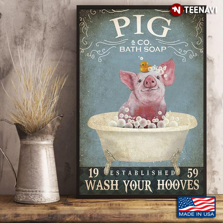 Vintage Pig & Co. Bath Soap Established 1959 Wash Your Hooves