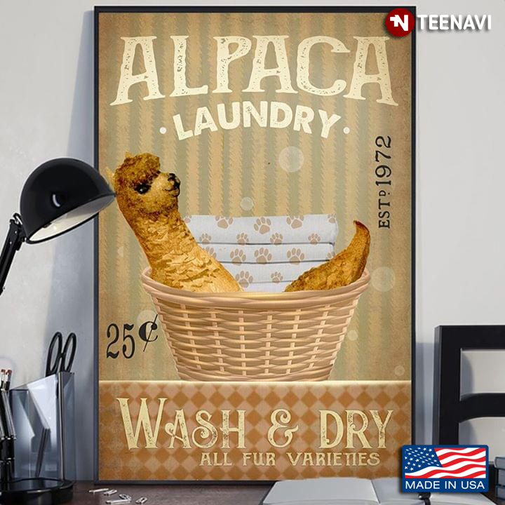 Vintage Alpaca Laundry Est. 1972 Wash & Dry All Fur Varieties