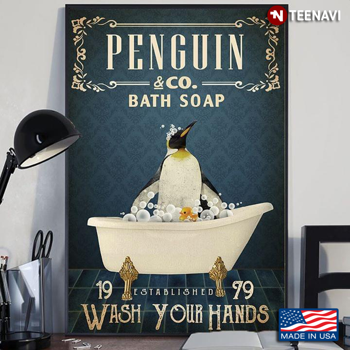 Vintage Penguin & Co. Bath Soap Established 1979 Wash Your Hands