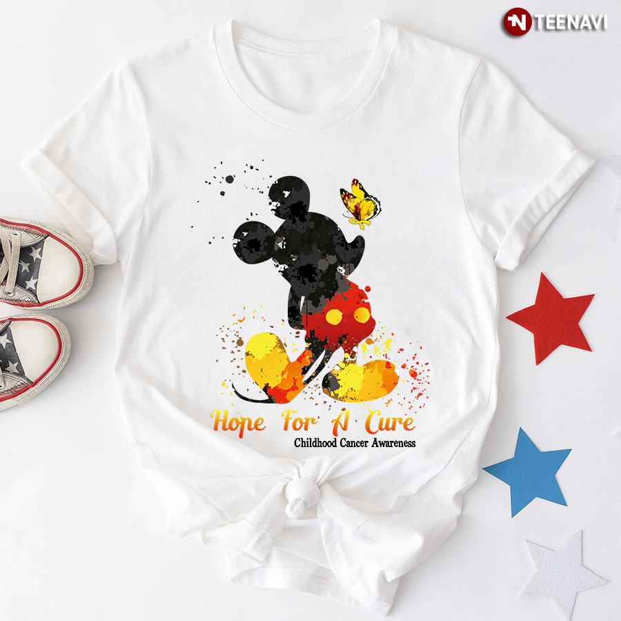 Disney Mickey Mouse Hope For A Cure Childhood Cancer Awareness T-Shirt