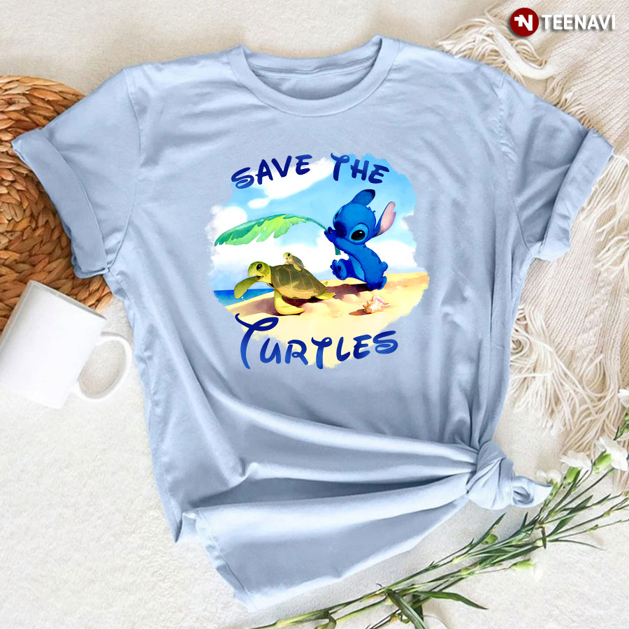 Stitch Save The Turtles T-Shirt - TeeNavi