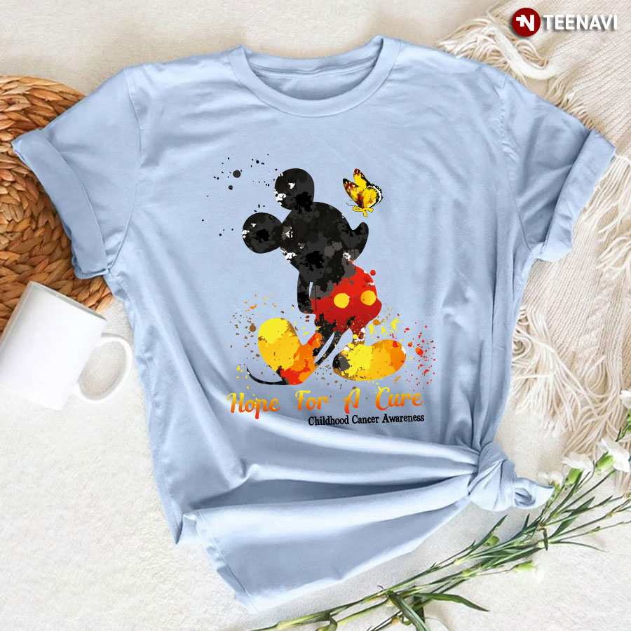 Disney Mickey Mouse Hope For A Cure Childhood Cancer Awareness T-Shirt -  TeeNavi
