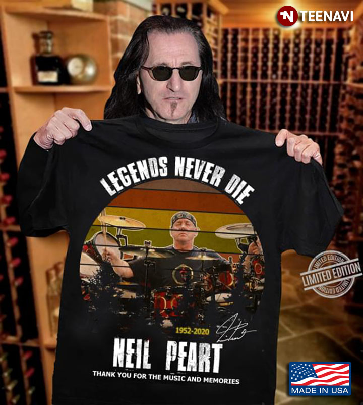 Legends Never Die Neil Peart Rush Signature Thank You For The Memories