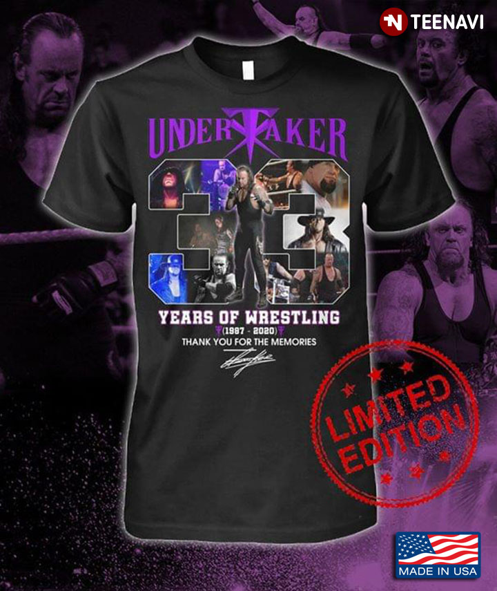 Undertaker 33 Years Of Wrestling 1987-2020 Signatures Thank You For The Memories