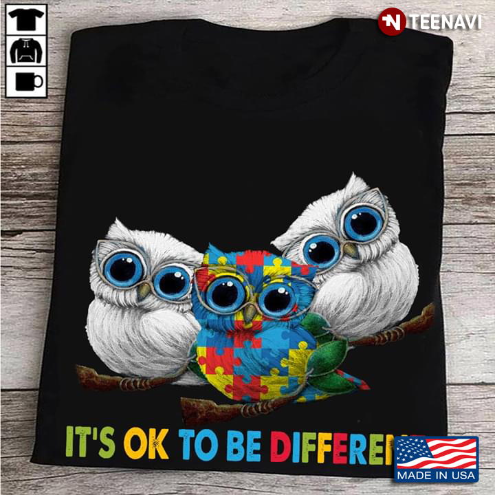 Owls It's OK To Be Different Autism Awareness