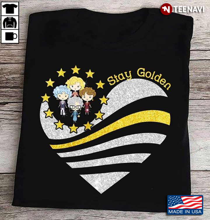 Stay Golden You Are My Sunshine Heart American Flag The 4th Of July