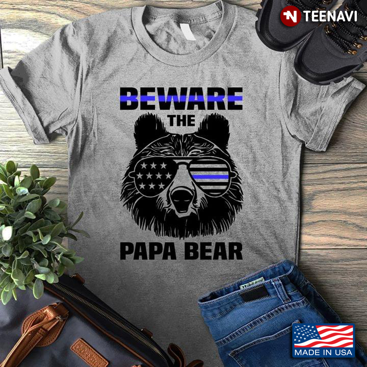 Beware The Papa Bear Sunglasses American Flag