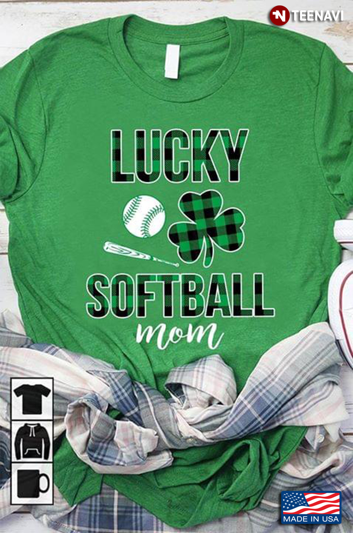 Lucky Softball Mom St. Pattrick's Day