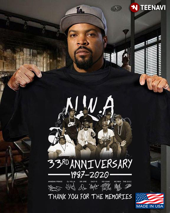 N.W.A 33rd Anniversary 1987-2020 Thank You For The Memories Signatures