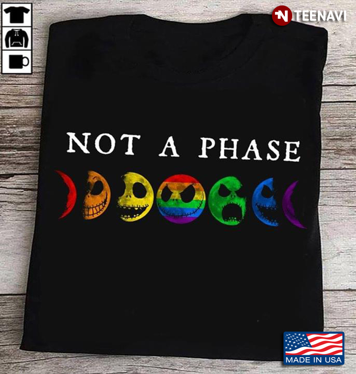 Jack Skellington Not A Phase Moon LGBT T-Shirt