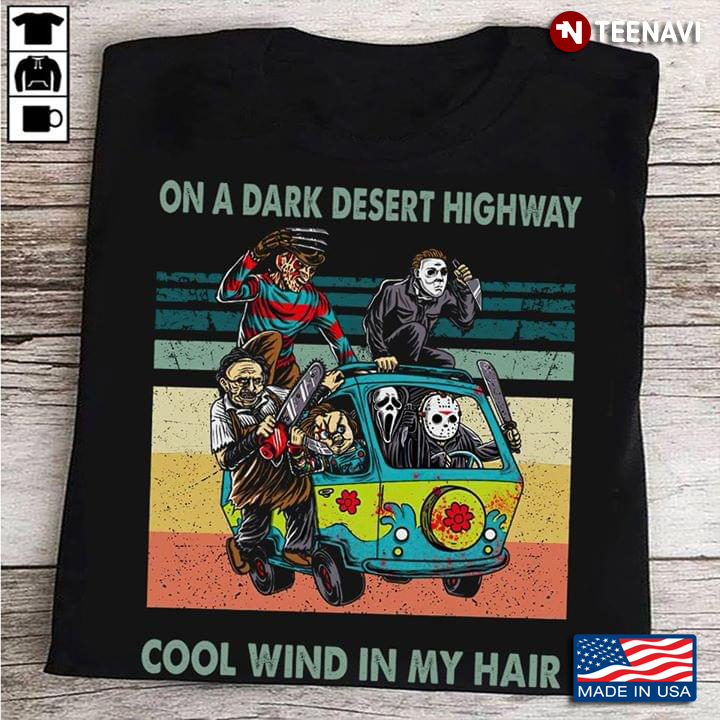 Halloween Horror Character Hippie Bus On A Dark Desert Highway Cool Wind In My Hair