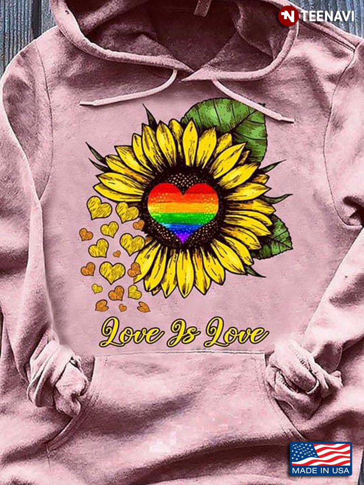 Sunflowers Hearts LGBT Love Is Love
